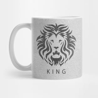 'KING' Lion Head - Grey Mug